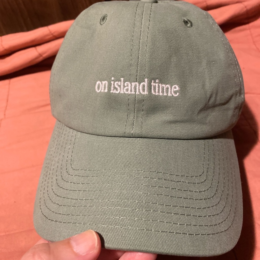 HURLEY womens green cotton cap mom hat adjustable ON ISLAND TIME